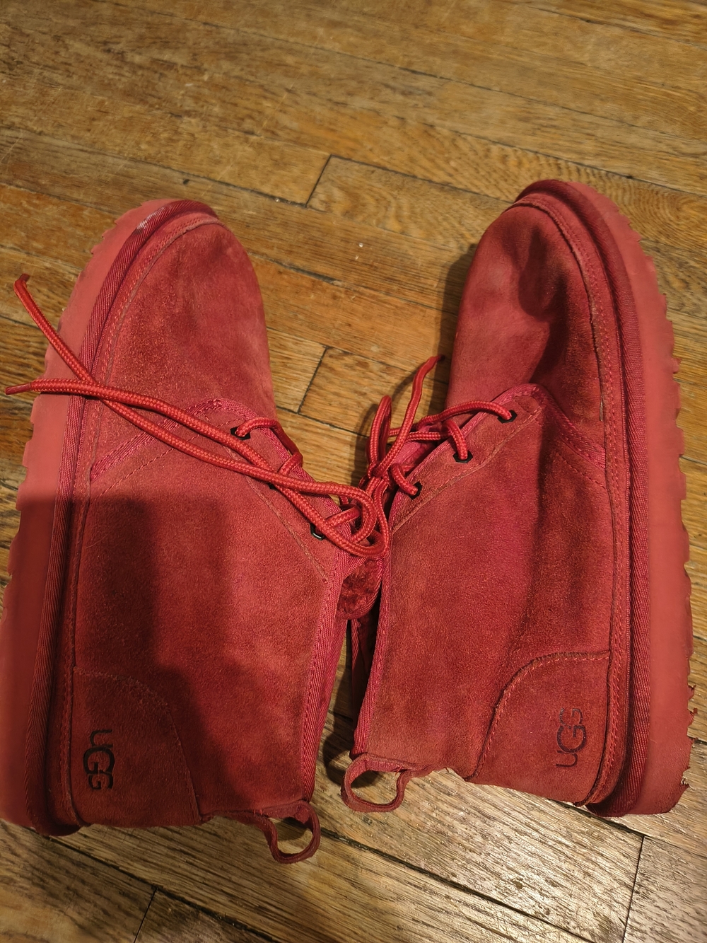 UGG Men's Red Suede Chukka Boots - Bold Red